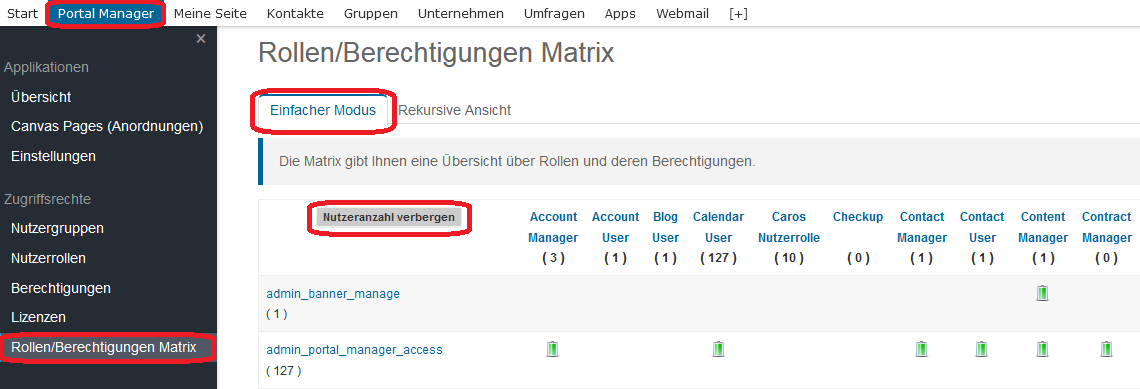 Zugriffsrechte Rollen Berechtigungen Matrix 1