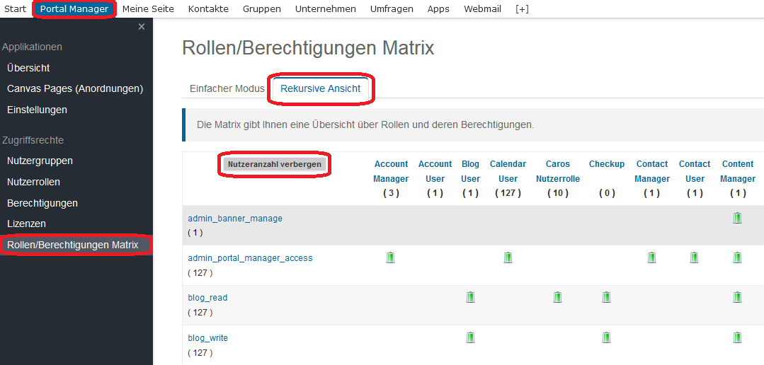 Zugriffsrechte Rollen Berechtigungen Matrix 3