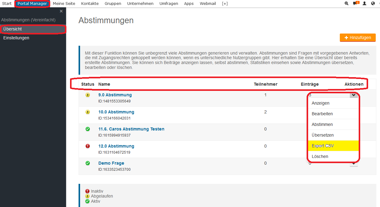 Abstimmungen 14 Abstimmungen 14