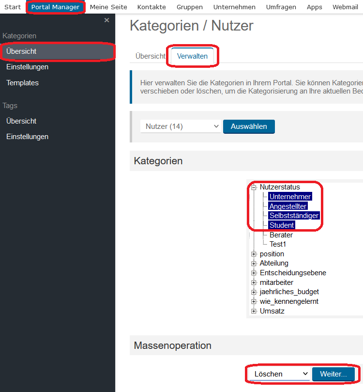 Kategorien 12 Kategorien 12