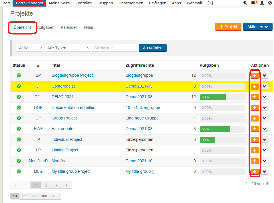 Projekte 15 Projekte 15