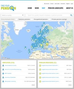 FindYourPension eu map
